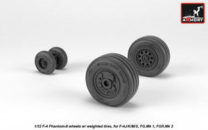 Armory Models AW32308 F-4 Phantom-II wheels w/ weighted tires, late 1/32 – immagine 3