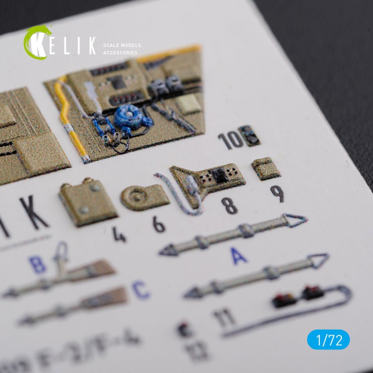 KELIK K72122 BF109-F2/F4 reconnaissance interior 3D decals for Fine Molds kit 1/72 – imagen 4