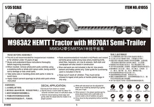 Trumpeter 01055 M983A2 HEMTT Tractor with M870A1 Semi-Trailer 1/35 – imagen 5