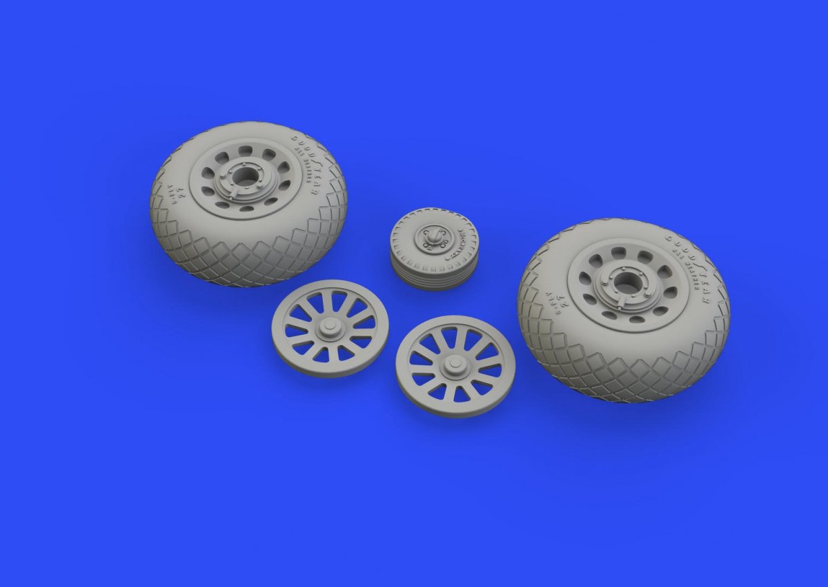 Eduard 648511 P-51D wheels diamond tread 2 1/48 EDUARD – imagen 3