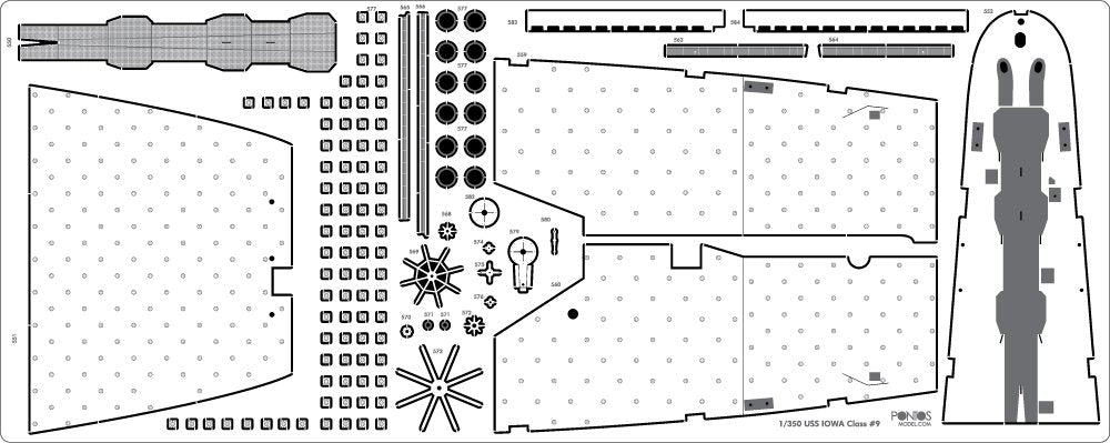 Pontos 35007F1 USS BB-61 Iowa 1984 Detail Up Set 1/350 – Bild 11