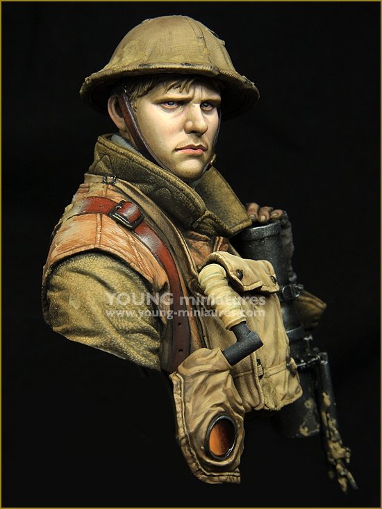 Young Miniatures YM1875 British LEWIS Gunner WWI 1/10 – zdjęcie 8