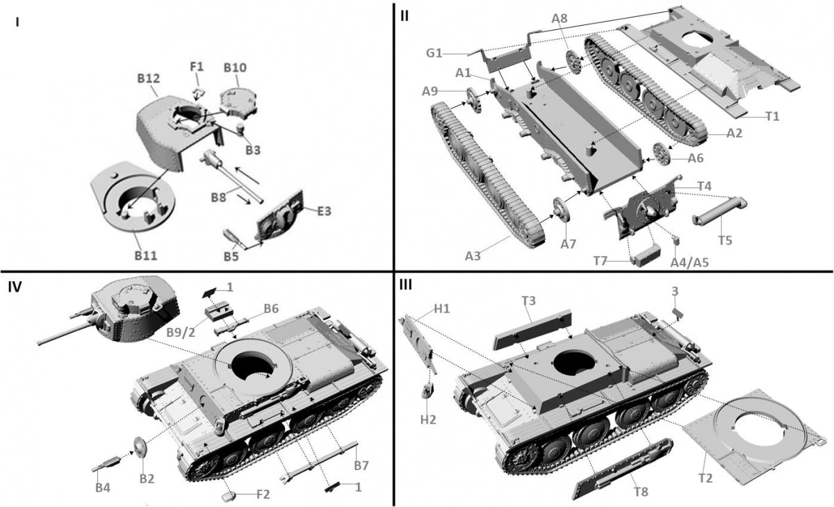 Premier char léger allemand PL109 Pz.Kpfw 38 Ausf. D 1/72 – image 3
