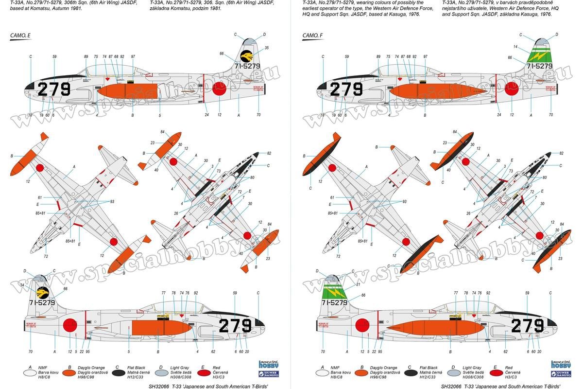 Special Hobby 32066 T-33 &amp;#39;Japanese and South American T-Birds&amp;#39; 1/32 – zdjęcie 4