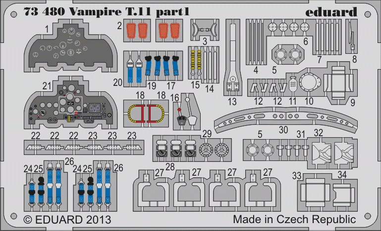 Eduard 73480 Vampire T.11 1/72 AIRFIX