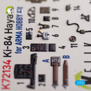 KELIK K72134 Ki-84 Hayate - interior 3D decals for Arma Hobby kit 1/72 – Bild 5