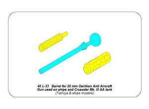 Aber 48L-33 Barrel for 20mm Oerlikon Anti-aircraft Gun 1/48 – imagen 12