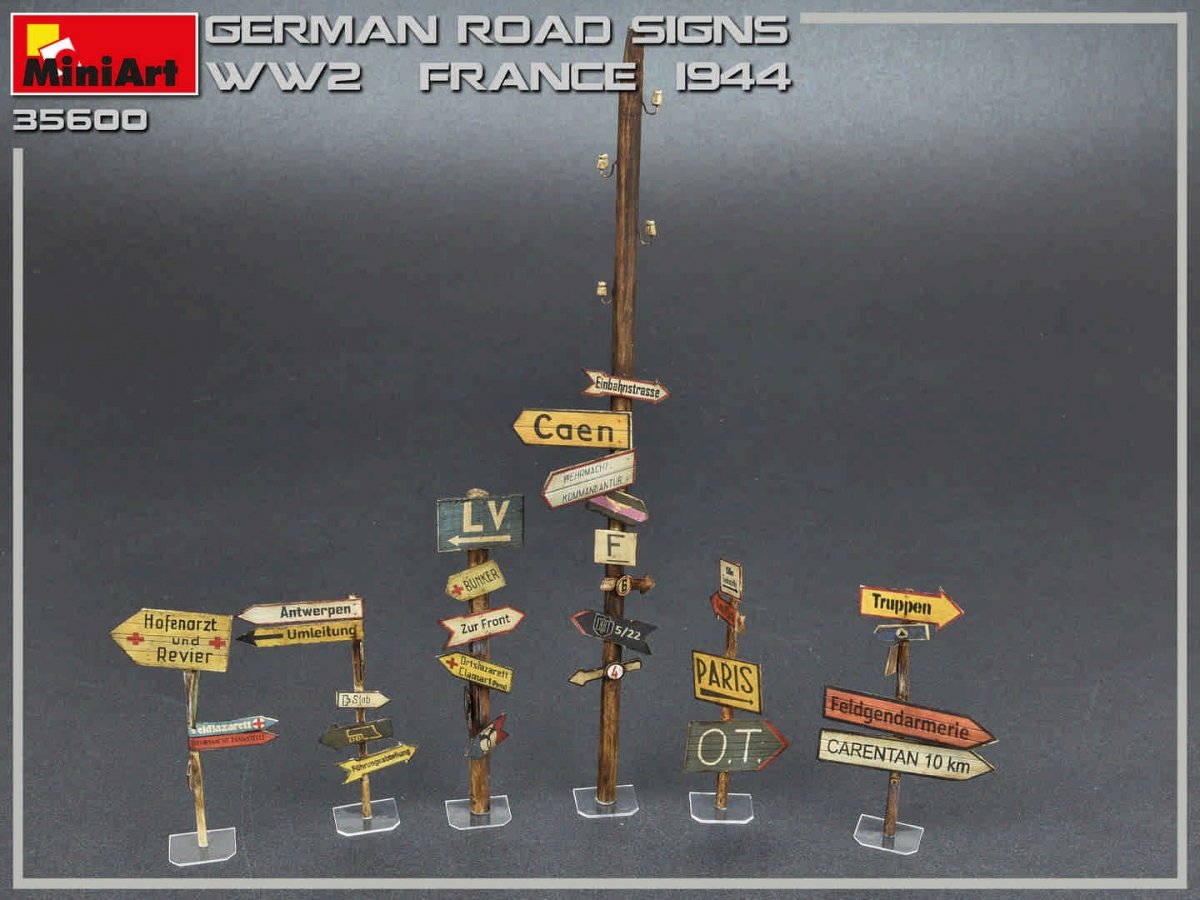 MiniArt 35600 GERMAN ROAD SIGNS WW2 (FRANCE 1944) 1/35 – zdjęcie 6