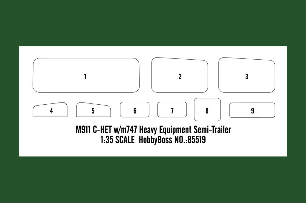 Hobby Boss 85519 M911 C-HET w/m747 Heavy Equipment Semi-Trailer 1/35 – imagen 3