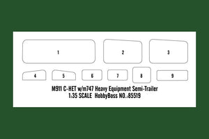 Hobby Boss 85519 M911 C-HET w/m747 Heavy Equipment Semi-Trailer 1/35 – imagen 3