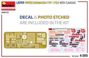 MiniArt 38072 LIEFER PRITSCHENWAGEN TYP 170V WITH CANVAS 1/35 – image 2