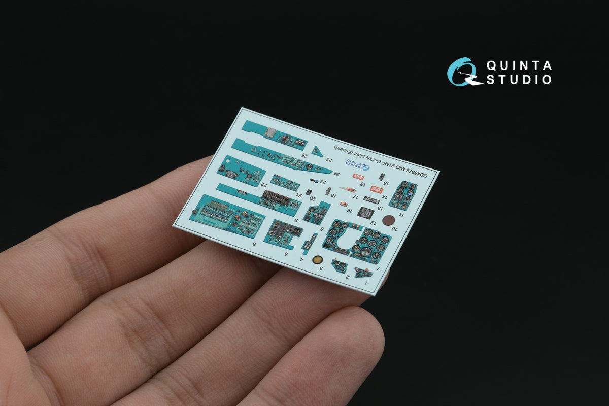 Quinta Studio QD+48578 MiG-21MF Fishbed-J (Gorkiy plant) 3D-Printed &amp;amp; coloured Interior on decal paper (Eduard) (with 3D-printed resin parts) 1/48 – zdjęcie 9