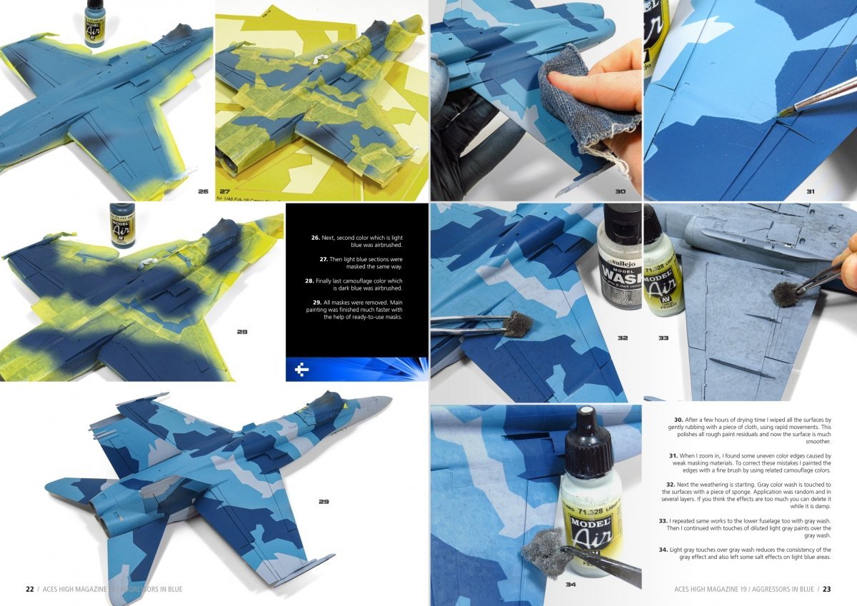 AK-Interactive AK2941 ACES HIGH 19: AGGRESSORS IN BLUE (English / Spanish) – immagine 4