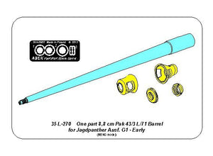 Aber 35L-270 German 8,8cm One part Pak 43/3 L/71 barrel for Jagdpanther Ausf G1 early 1/35 – imagen 2