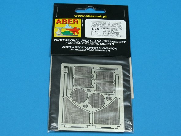 Aber 35G13 Grilles for german tank Sd.Kfz.182 King Tiger (Henshel Turret) 1/35 – imagen 4