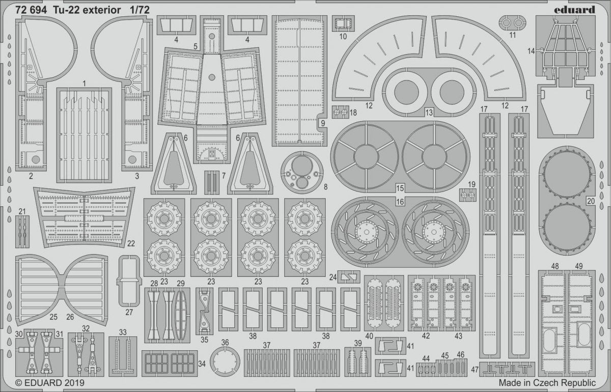 Eduard 72694 Tu-22 exterior 1/72 TRUMPETER
