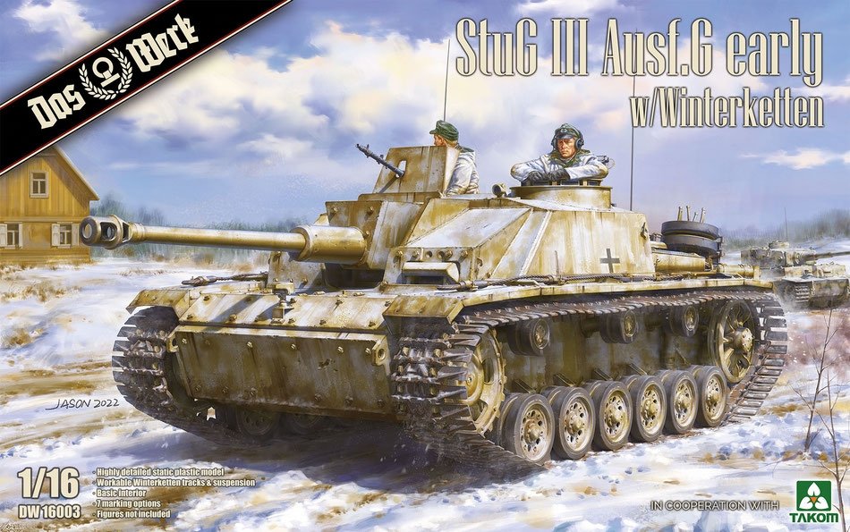 Das Werk DW16003 StuG III Ausf. G tôt avec Winterketten 1/16
