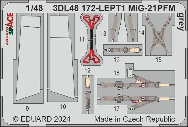 Eduard 3DL48172 MiG-21PFM grey SPACE EDUARD 1/48 – imagen 3