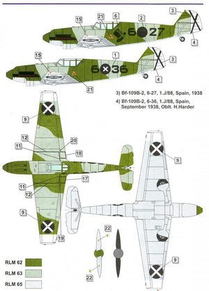 Dora Wings 48009 Bf.109 A/B Legion Condor 1/48 – imagen 7