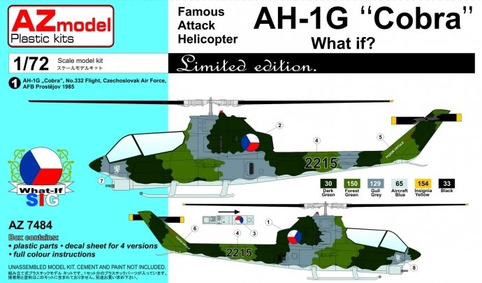 AZmodel AZ7484 Hélicoptère d'attaque AH-1G « Cobra » tardif : Et si ? 1/72