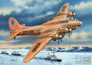 A-Model 72155 Petlyakov Pe-8 Polar Aviation Soviet Long Range Cargo Plane 1/72