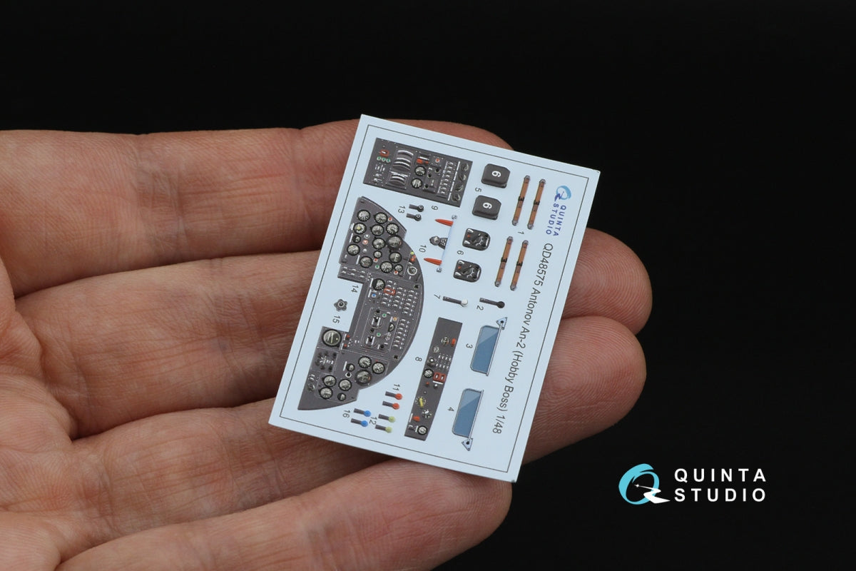 Quinta Studio QD48575 Antonov An-2 Colt 3D-Printed &amp;amp; coloured Interior on decal paper (HobbyBoss) 1/48 – imagen 2