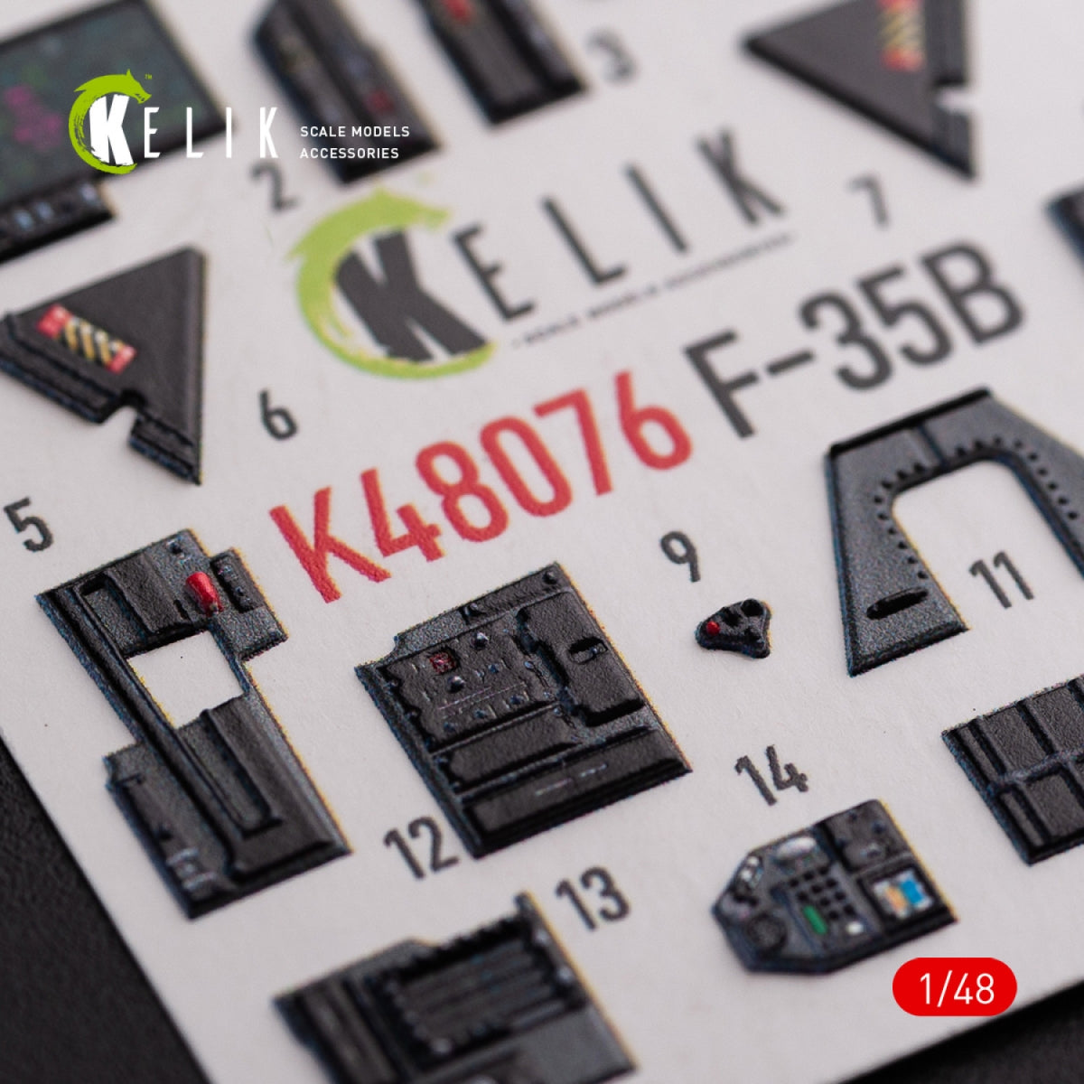 KELIK K48076 F-35B interior 3D decals for Tamiya kit 1/48 – imagen 8