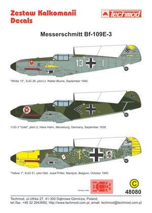 Techmod 48080 - Messerschmitt Bf 109E-3 1/48 – Bild 2