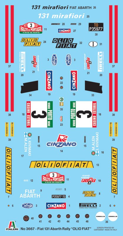 Italeri 3667 FIAT 131 Abarth Rally OLIO FIAT 1/24 – imagen 4