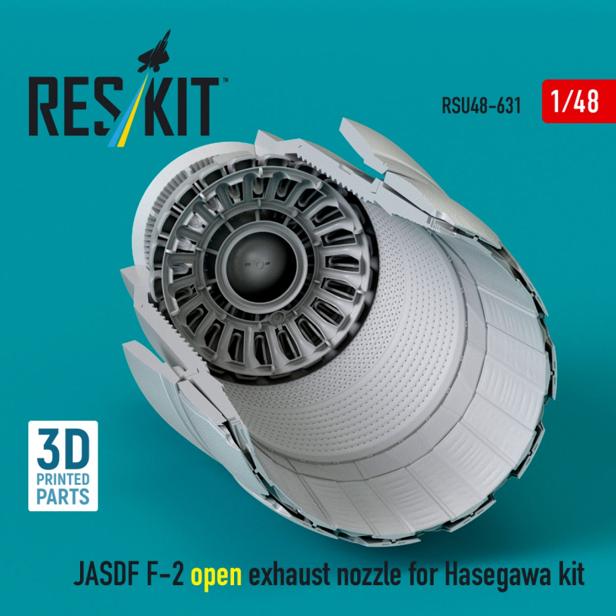 RESKIT RSU48-0631 JASDF F-2 open exhaust nozzle for Hasegawa kit (3D Printed) 1/48