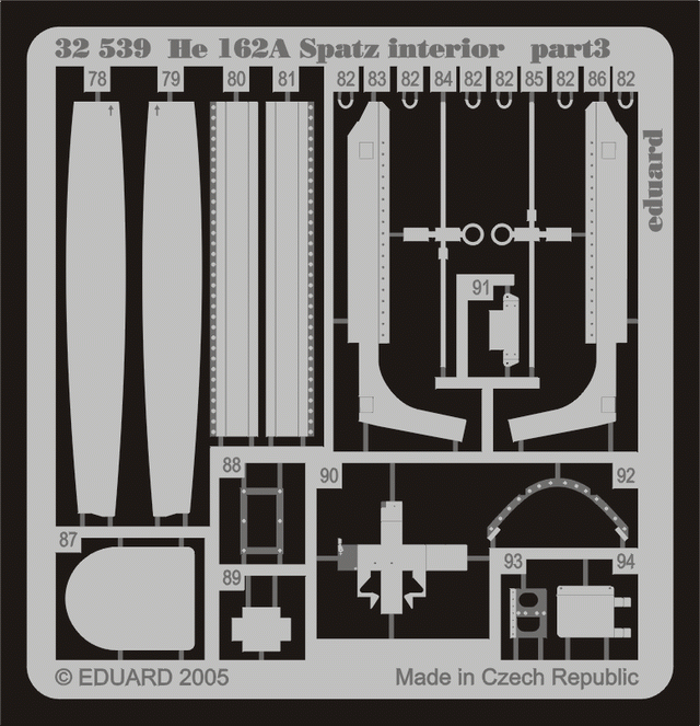 Eduard 32539 He 162A Spatz interior 1/32 REVELL – imagen 2