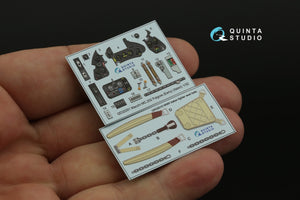 Quinta Studio QD32201 Macchi MC.202 Folgore Early 3D-Printed &amp;amp; coloured Interior on decal paper (Italeri) 1/32 – immagine 8