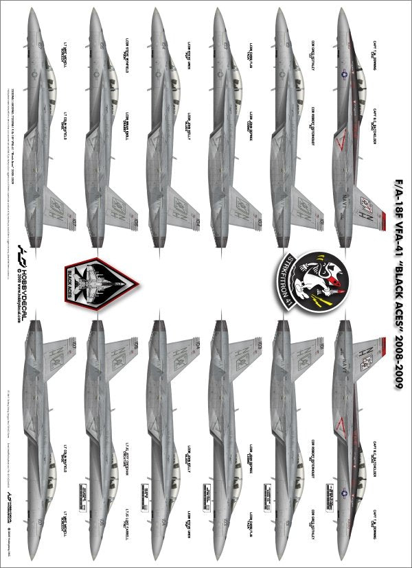 HobbyDecal AL48009V1 F/A-18F Black Aces 2008-2009 1/48 – image 2