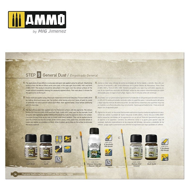 AMMO of Mig Jimenez 6015 ILLUSTRATED GUIDE OF WWII LATE GERMAN VEHICLES (English, Spanish) – imagen 6