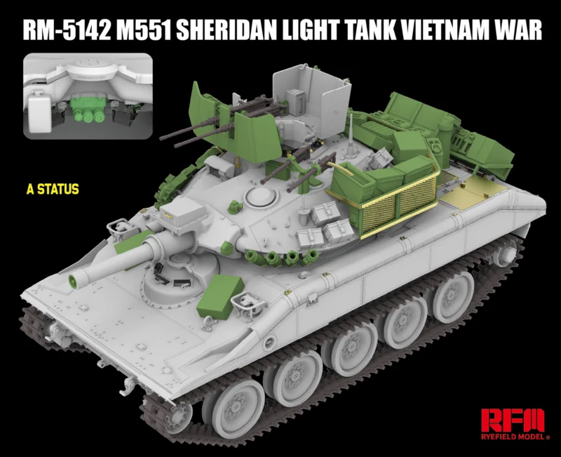 Rye Field Model 5142 M551 Light Tank Sheridan Vietnam War 1/35 – imagen 3