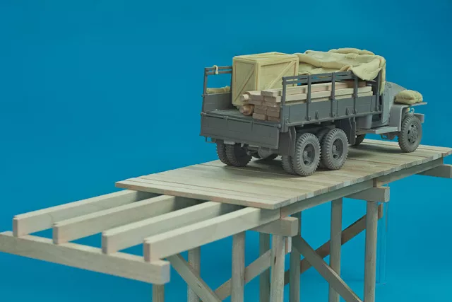 RB Model 35D15 WW II Wooden bridge Price for single module 1/35 – immagine 6