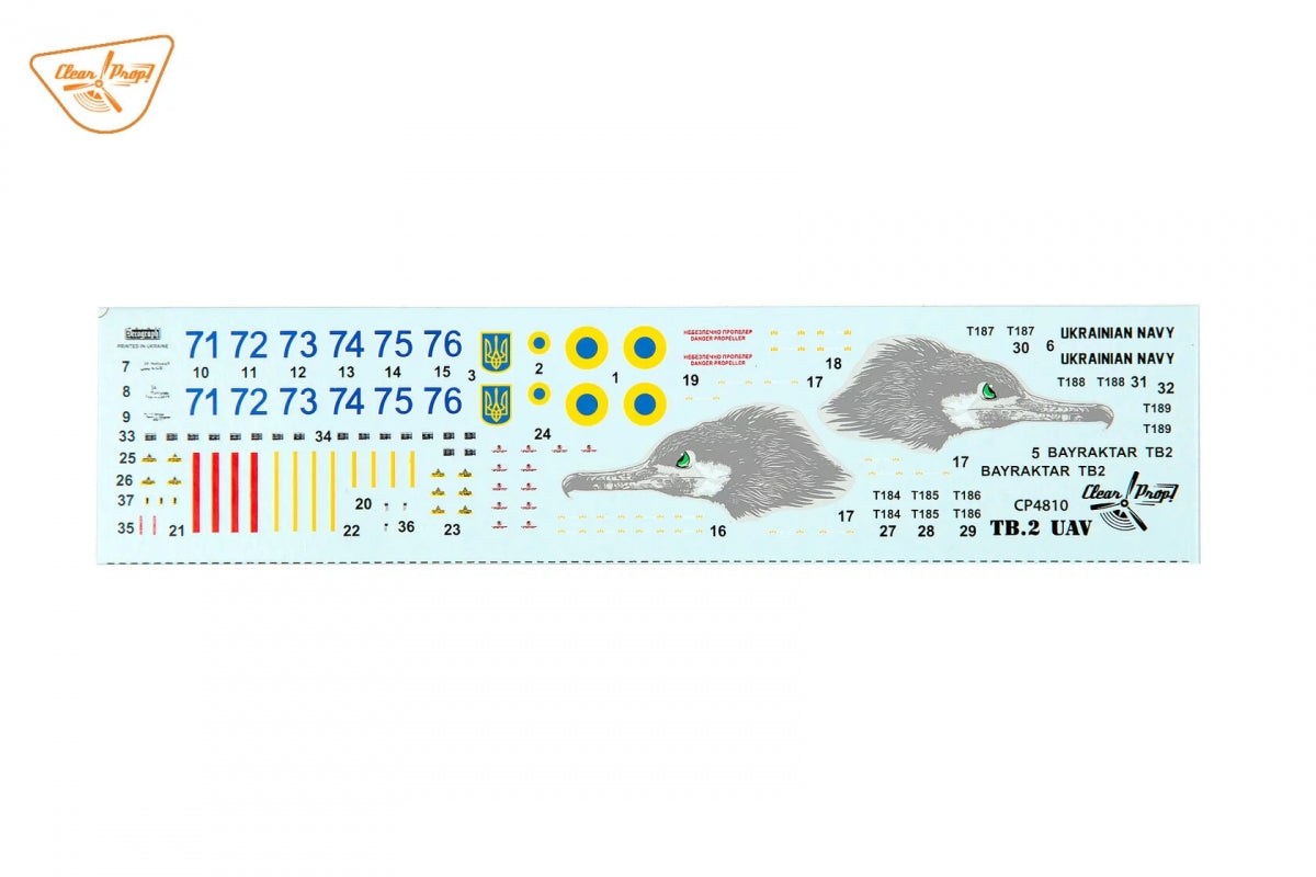 Clear Prop! CP4810 TB.2 UAV UKRAINIAN NAVY STARTER KIT 1/48 – immagine 9