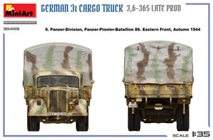 MiniArt 35459 German 3t Cargo Truck 3.5-36s Late Production 1/35 – immagine 14