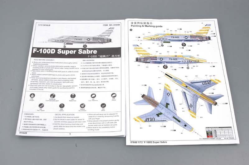 Trumpeter 01649 F-100D Super Sabre 1/72 – immagine 4