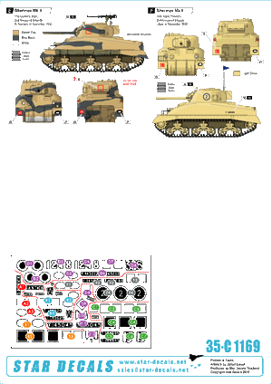 Star Decals 35-C1169 Sherman Mk II, Early production in 1942 1/35 – Bild 2