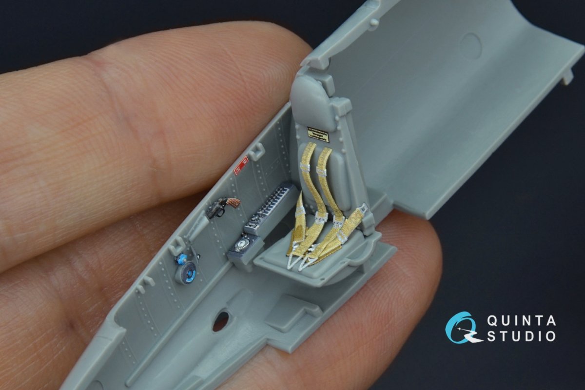 Quinta Studio QD48162 He 162 3D-Printed &amp;amp; coloured Interior on decal paper (Dragon) 1/48 – immagine 4