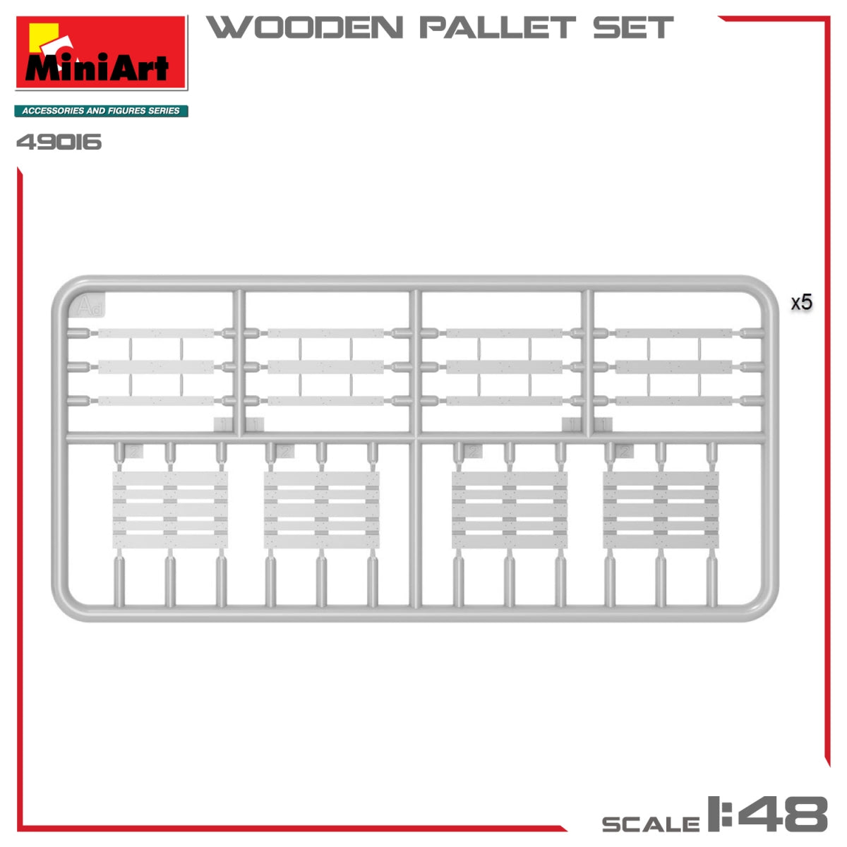 MiniArt 49016 WOODEN PALLET SET 1/48 – Bild 2