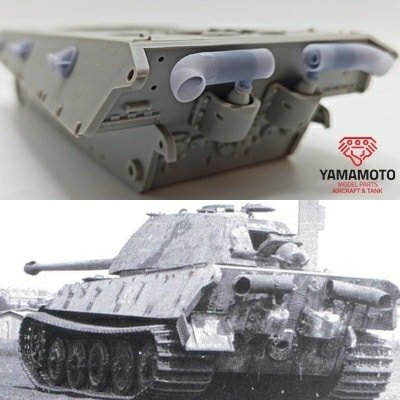 Yamamoto YMP3502 Zestaw tlumików Flammvernichter do Tiger II/E-50/E-75 Typ 1 1/35 – imagen 3