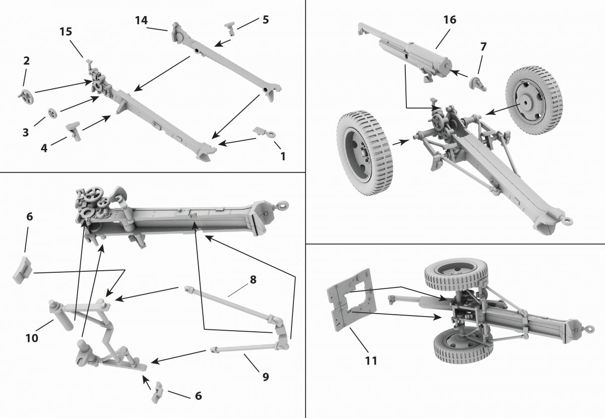 Premier à combattre PL045 Canon de campagne polonais SCHNEIDER modèle 1897 de 75 mm sur roues DS (1/72)  – image 3