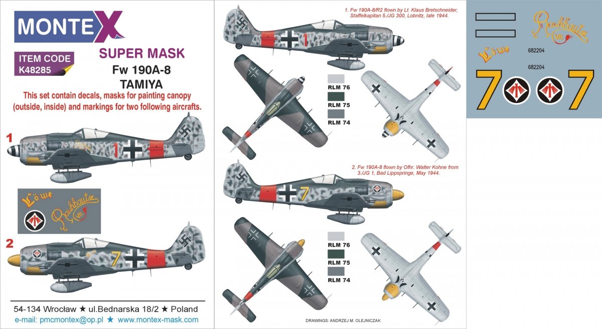 Montex K48285 Fw 190A-8 1/48