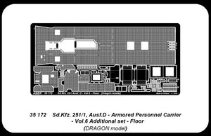 Aber 35172 Sd.Kfz. 251/1 Ausf.D. cz.6 podloga (DRA) 1/35 – imagen 2