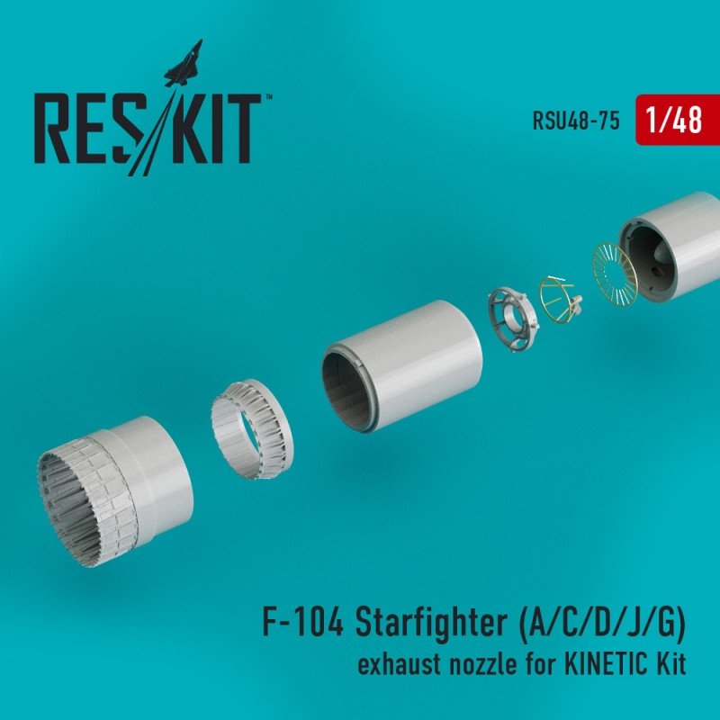 RESKIT RSU48-0075 F-104 A/C/D/J/G Starfighter exhaust nozzle for Kinetic kit 1/48