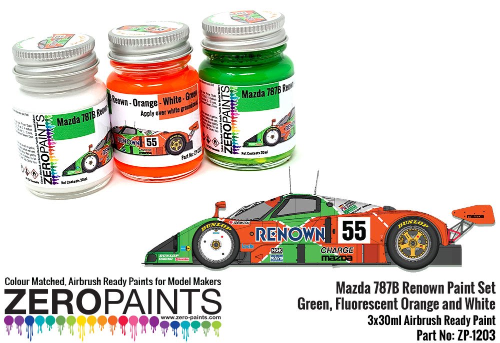 Zero Paints ZP-1203 Mazda 787B Renown Paint Set - 3x30ml – Bild 3