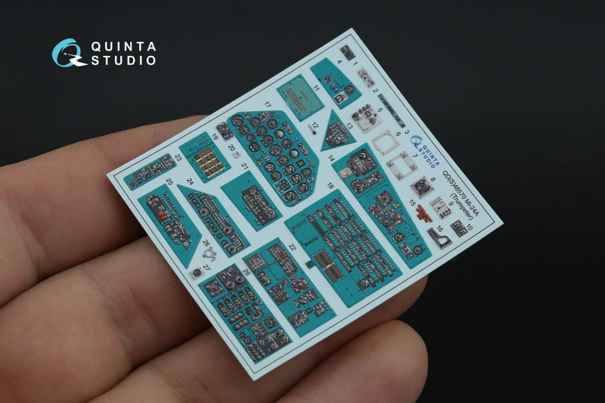 Quinta Studio QDS-48570 Mi-24A 3D-Printed &amp;amp; coloured Interior on decal paper (Trumpeter) (small version) 1/48 – imagen 3