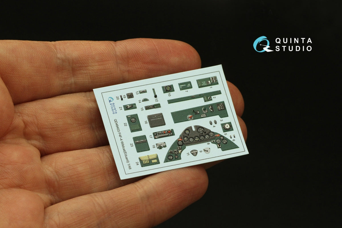 Quinta Studio QD48403 F4F-4 Wildcat 3D-Printed &amp;amp; coloured Interior on decal paper (Eduard) 1/48 – zdjęcie 5